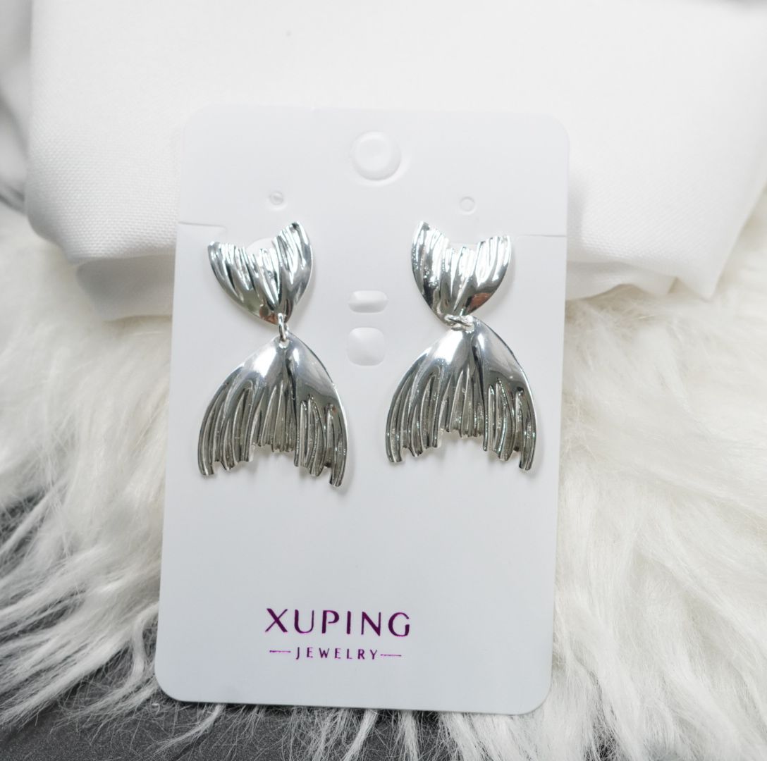 ARETE RODIO TIPO SIRENA PLATEADO